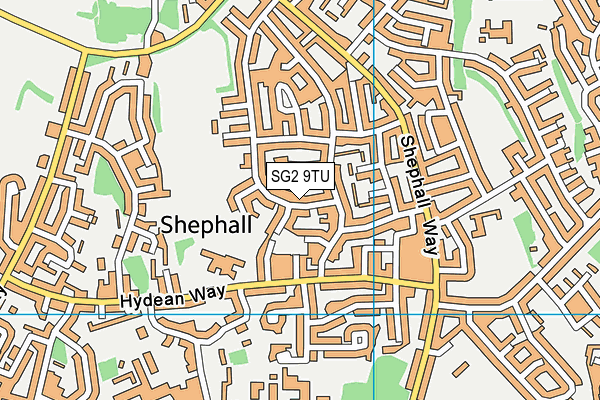 SG2 9TU map - OS VectorMap District (Ordnance Survey)