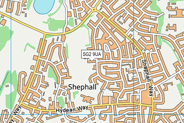 Peartree Park map (SG2 9UA) - OS VectorMap District (Ordnance Survey)