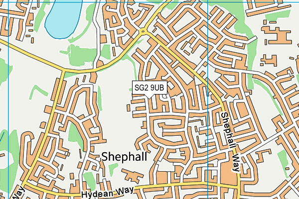 SG2 9UB map - OS VectorMap District (Ordnance Survey)