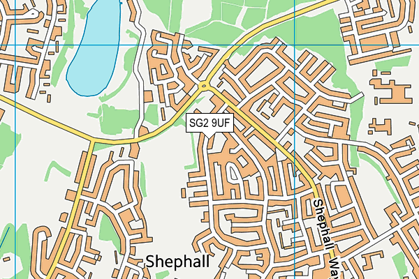 SG2 9UF map - OS VectorMap District (Ordnance Survey)