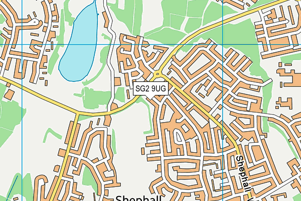 SG2 9UG map - OS VectorMap District (Ordnance Survey)