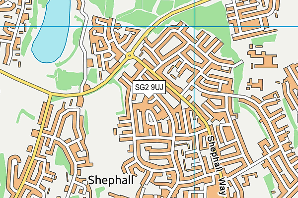 SG2 9UJ map - OS VectorMap District (Ordnance Survey)