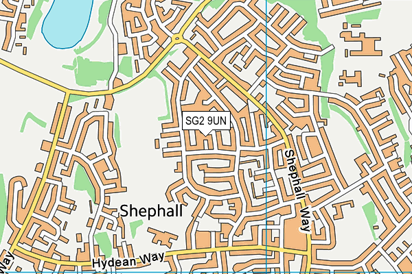 SG2 9UN map - OS VectorMap District (Ordnance Survey)
