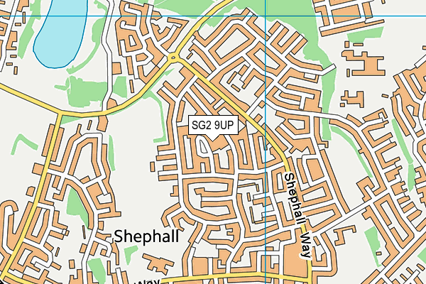 SG2 9UP map - OS VectorMap District (Ordnance Survey)