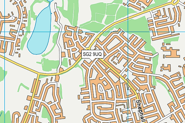 SG2 9UQ map - OS VectorMap District (Ordnance Survey)