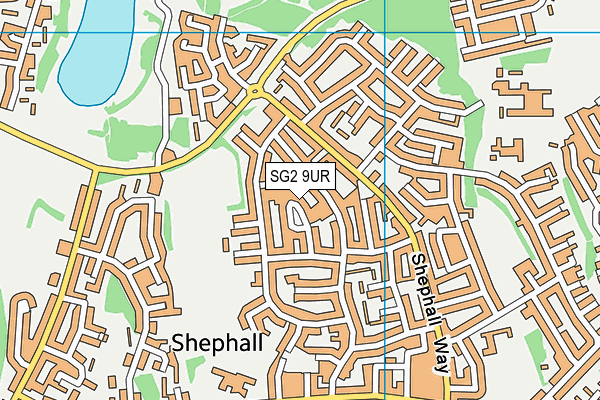 SG2 9UR map - OS VectorMap District (Ordnance Survey)