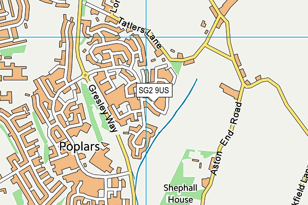 SG2 9US map - OS VectorMap District (Ordnance Survey)