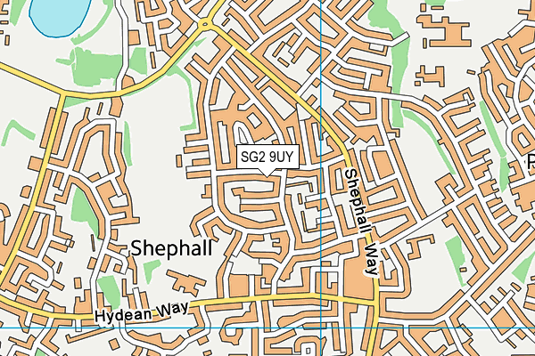 SG2 9UY map - OS VectorMap District (Ordnance Survey)