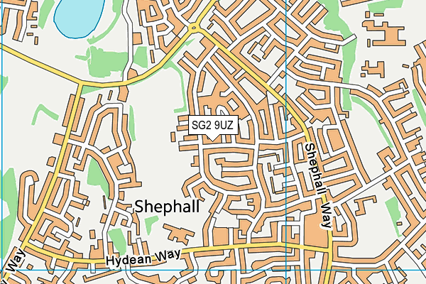SG2 9UZ map - OS VectorMap District (Ordnance Survey)