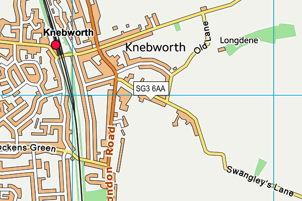 Knebworth Primary School map (SG3 6AA) - OS VectorMap District (Ordnance Survey)