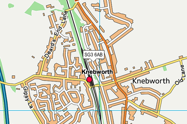 SG3 6AB map - OS VectorMap District (Ordnance Survey)