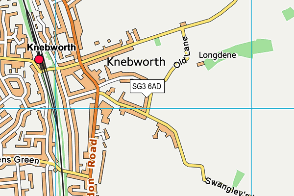 SG3 6AD map - OS VectorMap District (Ordnance Survey)