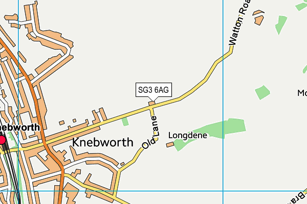 SG3 6AG map - OS VectorMap District (Ordnance Survey)