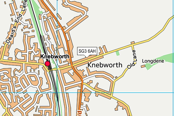 Knebworth Recreation Ground map (SG3 6AH) - OS VectorMap District (Ordnance Survey)