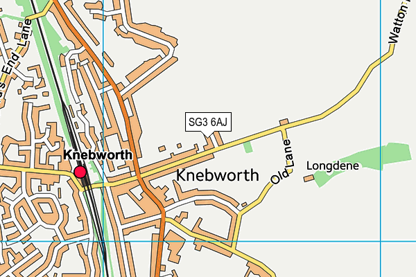 SG3 6AJ map - OS VectorMap District (Ordnance Survey)