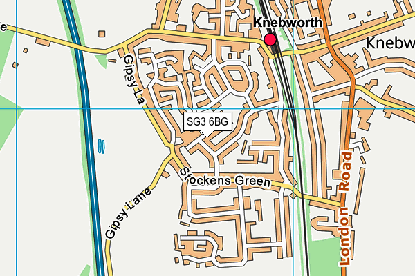 SG3 6BG map - OS VectorMap District (Ordnance Survey)