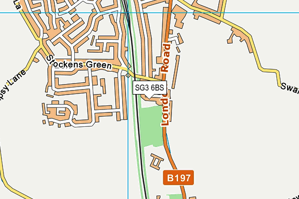 SG3 6BS map - OS VectorMap District (Ordnance Survey)