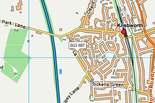 SG3 6BT map - OS VectorMap District (Ordnance Survey)