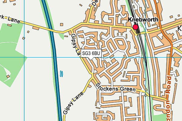 SG3 6BU map - OS VectorMap District (Ordnance Survey)