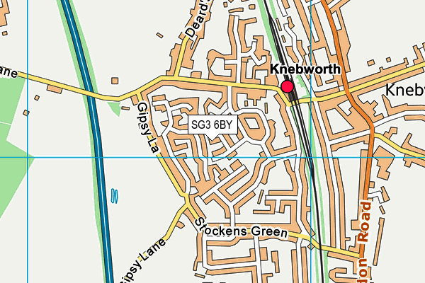 SG3 6BY map - OS VectorMap District (Ordnance Survey)