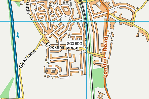 SG3 6DG map - OS VectorMap District (Ordnance Survey)