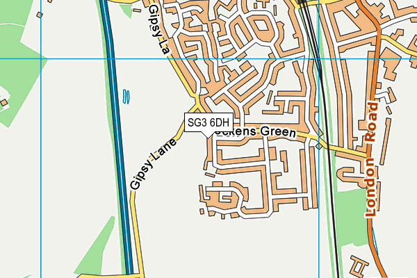 SG3 6DH map - OS VectorMap District (Ordnance Survey)