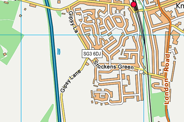 SG3 6DJ map - OS VectorMap District (Ordnance Survey)