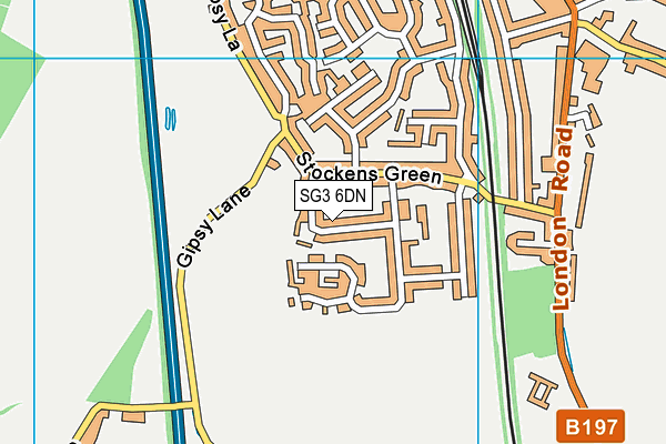 SG3 6DN map - OS VectorMap District (Ordnance Survey)