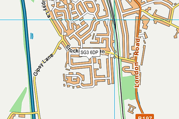 SG3 6DP map - OS VectorMap District (Ordnance Survey)