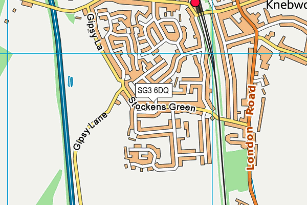 SG3 6DQ map - OS VectorMap District (Ordnance Survey)