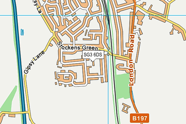 SG3 6DS map - OS VectorMap District (Ordnance Survey)