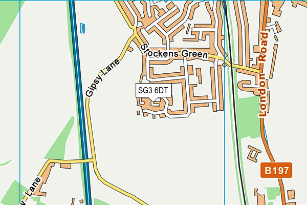 SG3 6DT map - OS VectorMap District (Ordnance Survey)