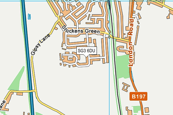 SG3 6DU map - OS VectorMap District (Ordnance Survey)