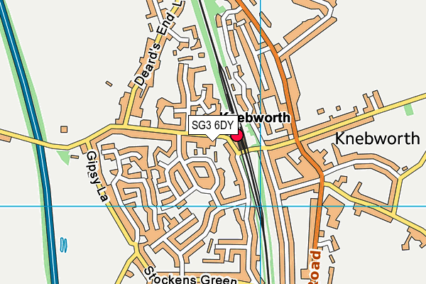 SG3 6DY map - OS VectorMap District (Ordnance Survey)