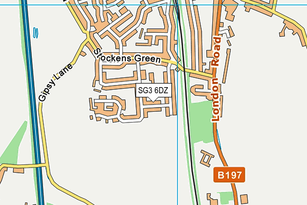 SG3 6DZ map - OS VectorMap District (Ordnance Survey)