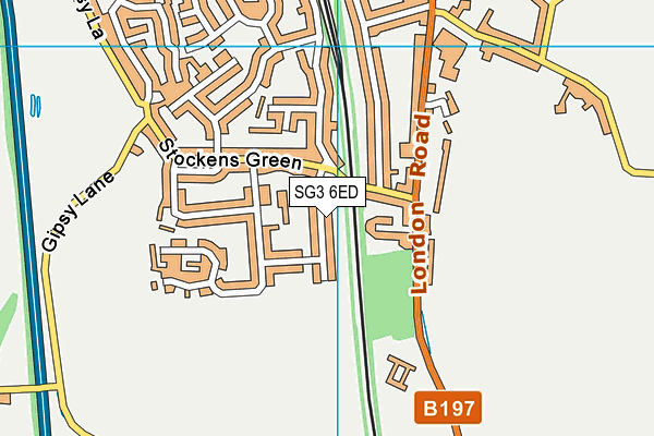 SG3 6ED map - OS VectorMap District (Ordnance Survey)