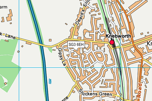 SG3 6EH map - OS VectorMap District (Ordnance Survey)