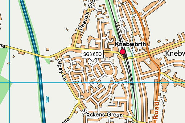 SG3 6EQ map - OS VectorMap District (Ordnance Survey)