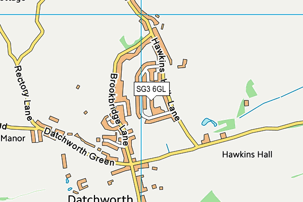 SG3 6GL map - OS VectorMap District (Ordnance Survey)