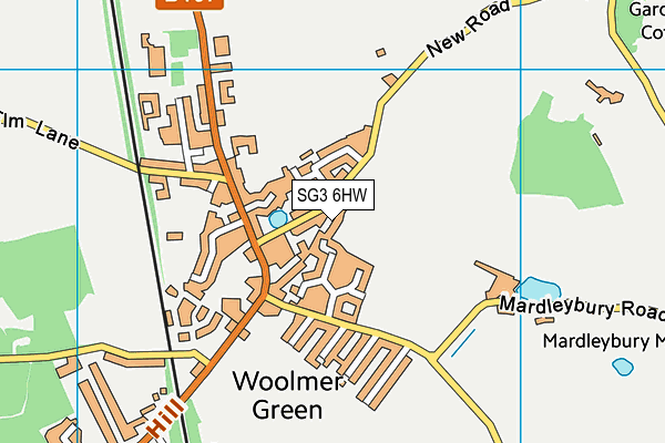Map of GARDEN COURT (WOOLMER GREEN) RESIDENTS LTD at district scale