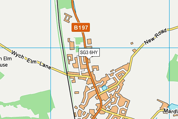 SG3 6HY map - OS VectorMap District (Ordnance Survey)