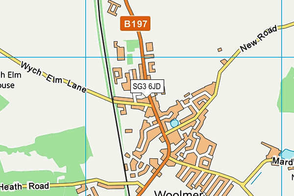 SG3 6JD map - OS VectorMap District (Ordnance Survey)