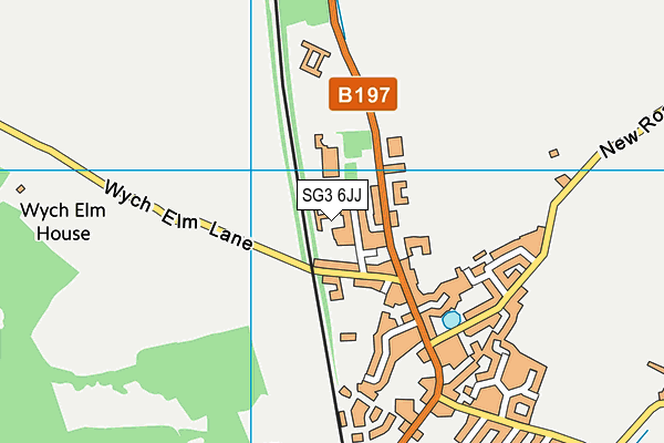 SG3 6JJ map - OS VectorMap District (Ordnance Survey)