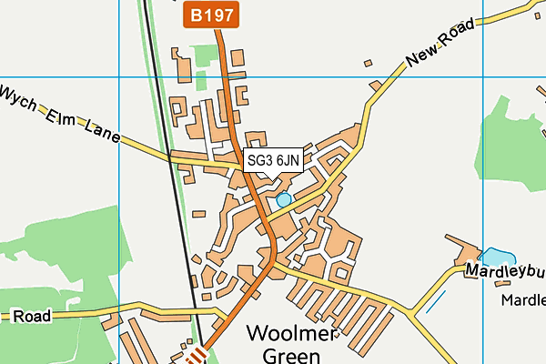 SG3 6JN map - OS VectorMap District (Ordnance Survey)