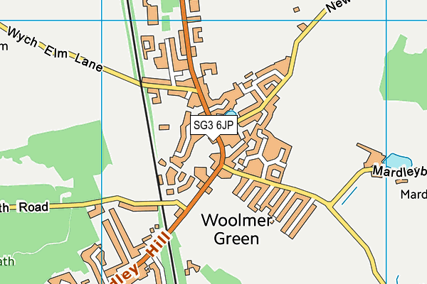 St Michael's Woolmer Green CofE VA Primary School map (SG3 6JP) - OS VectorMap District (Ordnance Survey)