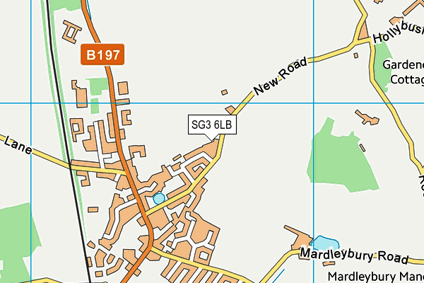 SG3 6LB map - OS VectorMap District (Ordnance Survey)