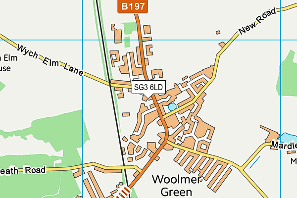 SG3 6LD map - OS VectorMap District (Ordnance Survey)
