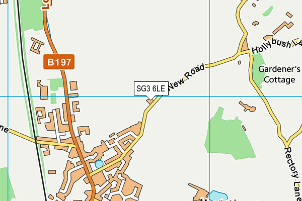 SG3 6LE map - OS VectorMap District (Ordnance Survey)