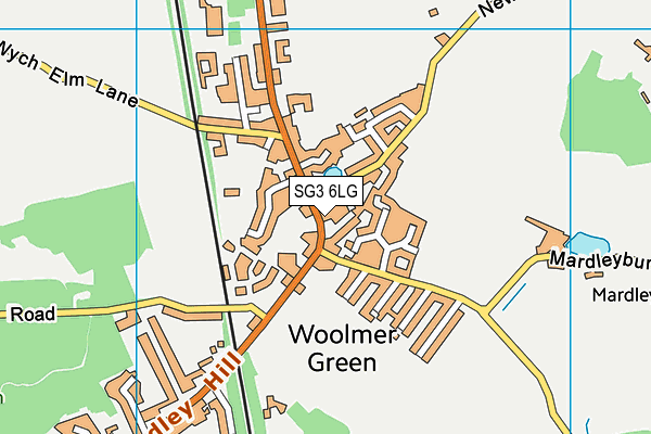 SG3 6LG map - OS VectorMap District (Ordnance Survey)