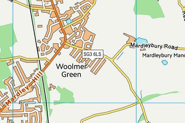 SG3 6LS map - OS VectorMap District (Ordnance Survey)